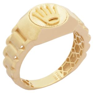 انگشتر طلا 18 عیار مردانه طلای مستجابی مدل تاج کد 63 t1825 k